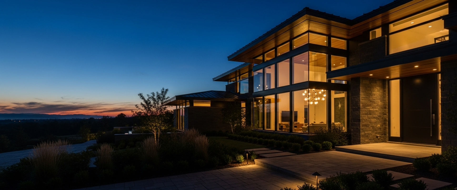 Home services digital marketing with residential architecture