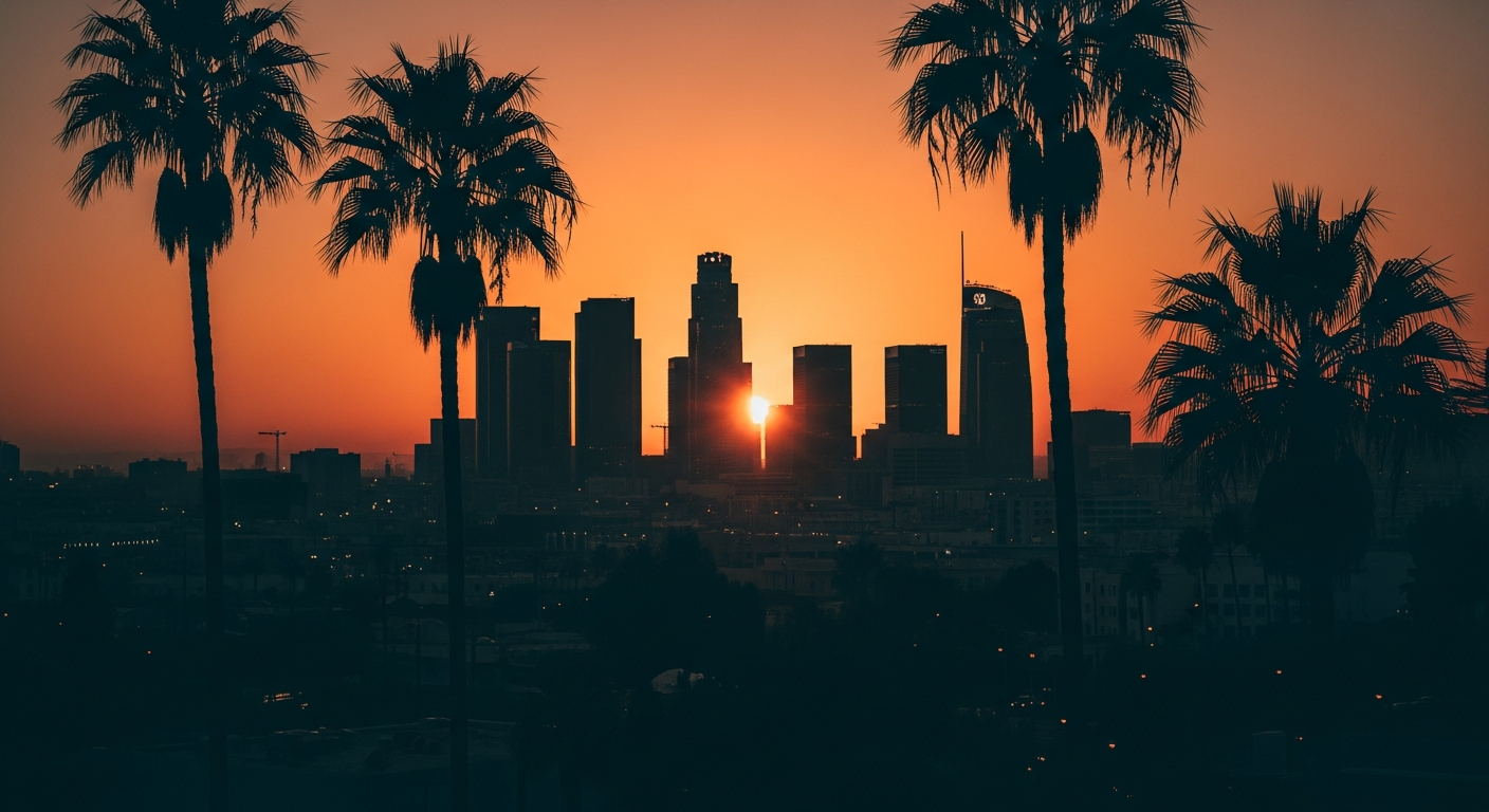 Social Media Management in Los Angeles - California skyline