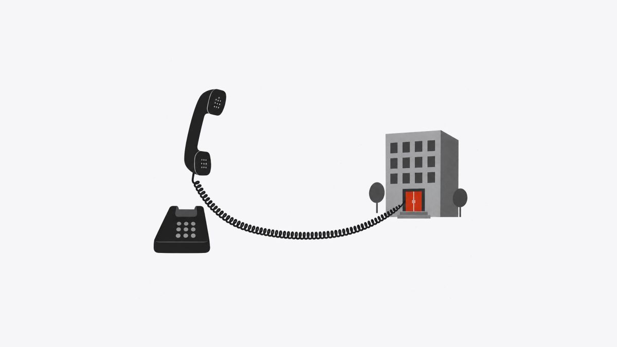 Illustration: Buyers pick up the phone to a named customer buyer; named customer. A real name gives them someone to call