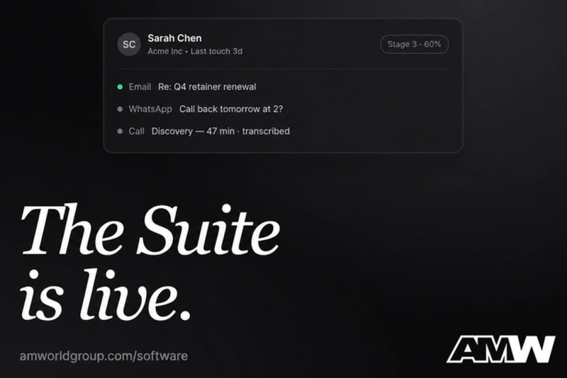 AMW Launches the AMW Suite: The All-in-One Business Platform With AI Agents Built In
