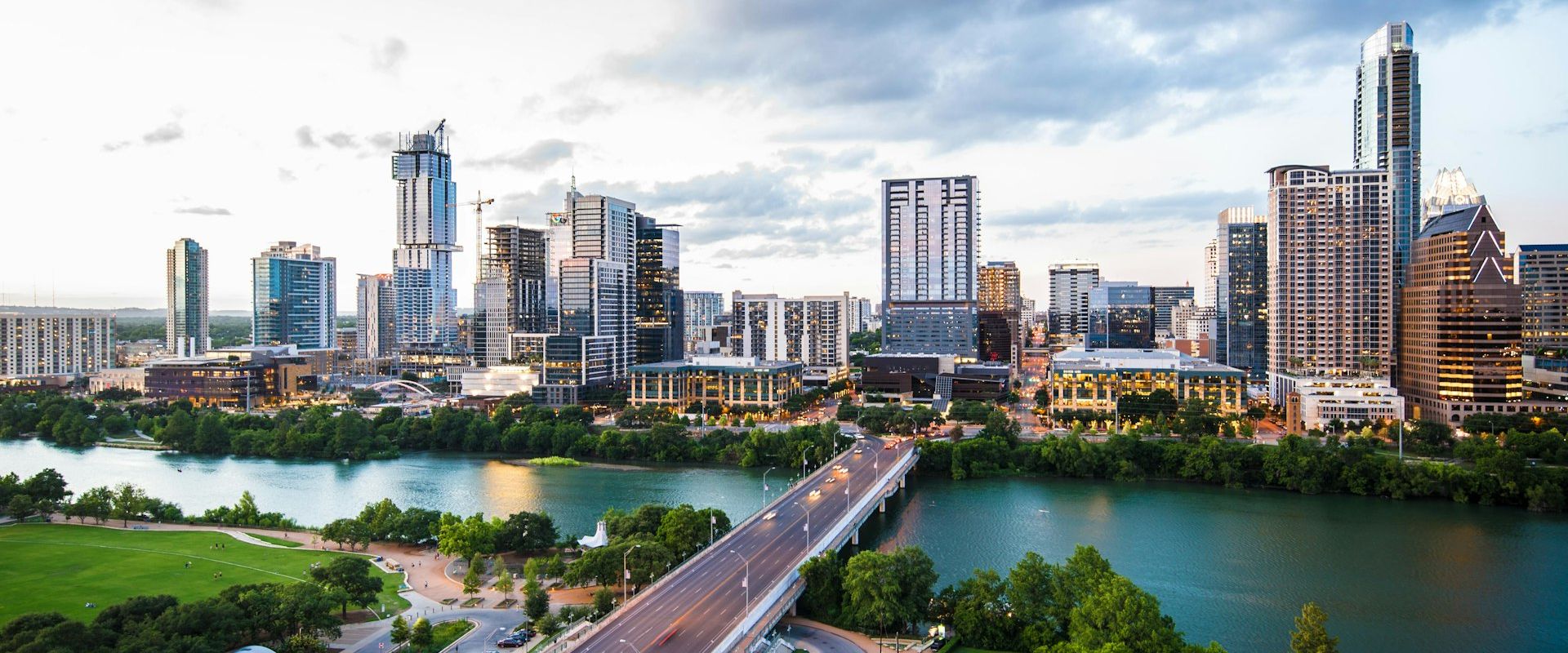 Houston Texas downtown skyline at night - Event Management in Houston