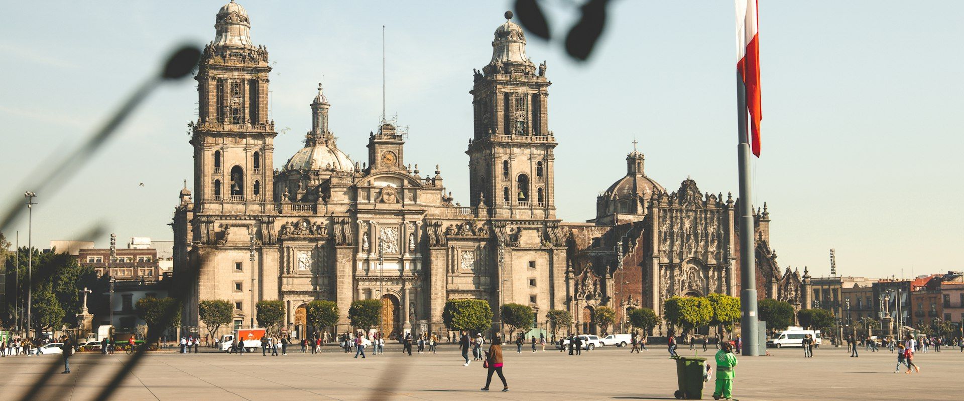 Mexico City skyline with Palacio de Bellas Artes
