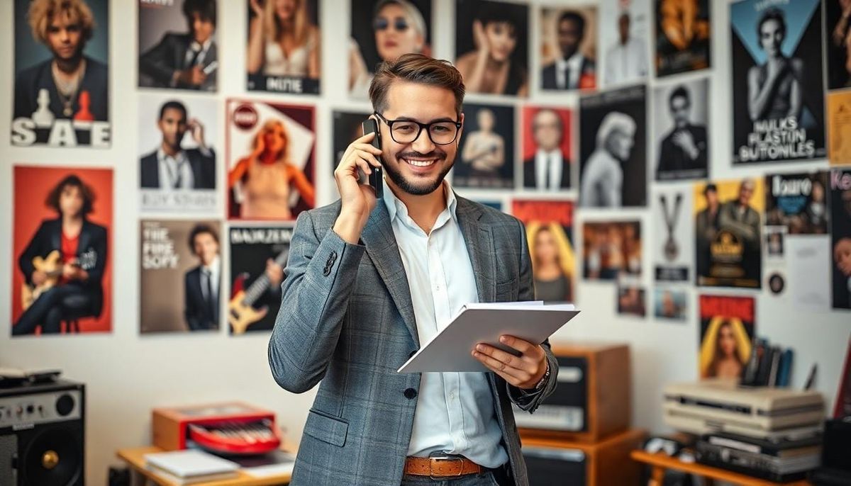 Music industry professional working on music publicist 101: the complete guide to growing your artist's career