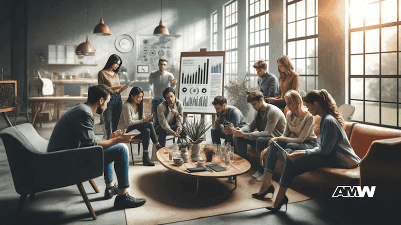 Marketing team discussing measuring the roi of influencer marketing campaigns