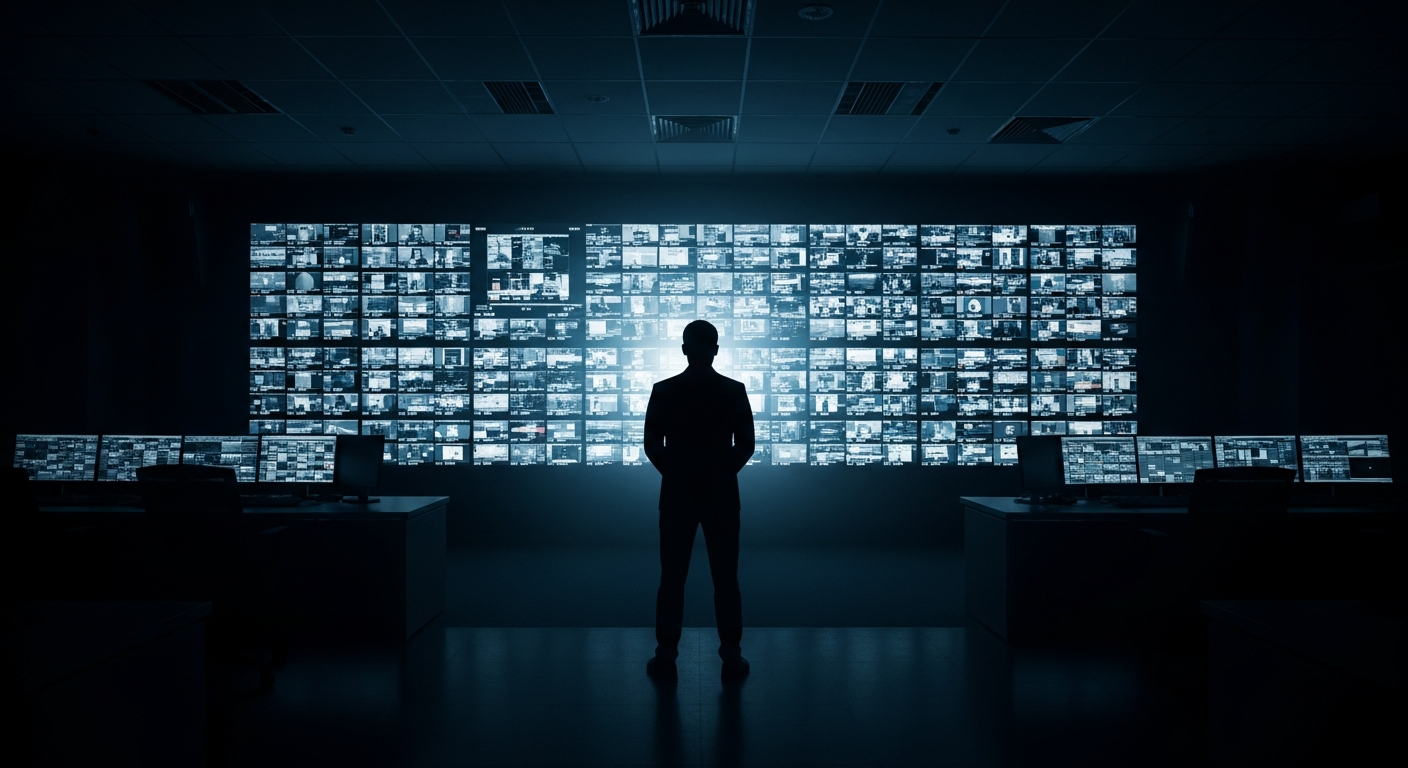 Crisis media monitoring room with strategic analysis