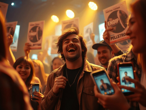 Music industry professional working on effective strategies for song promo success
