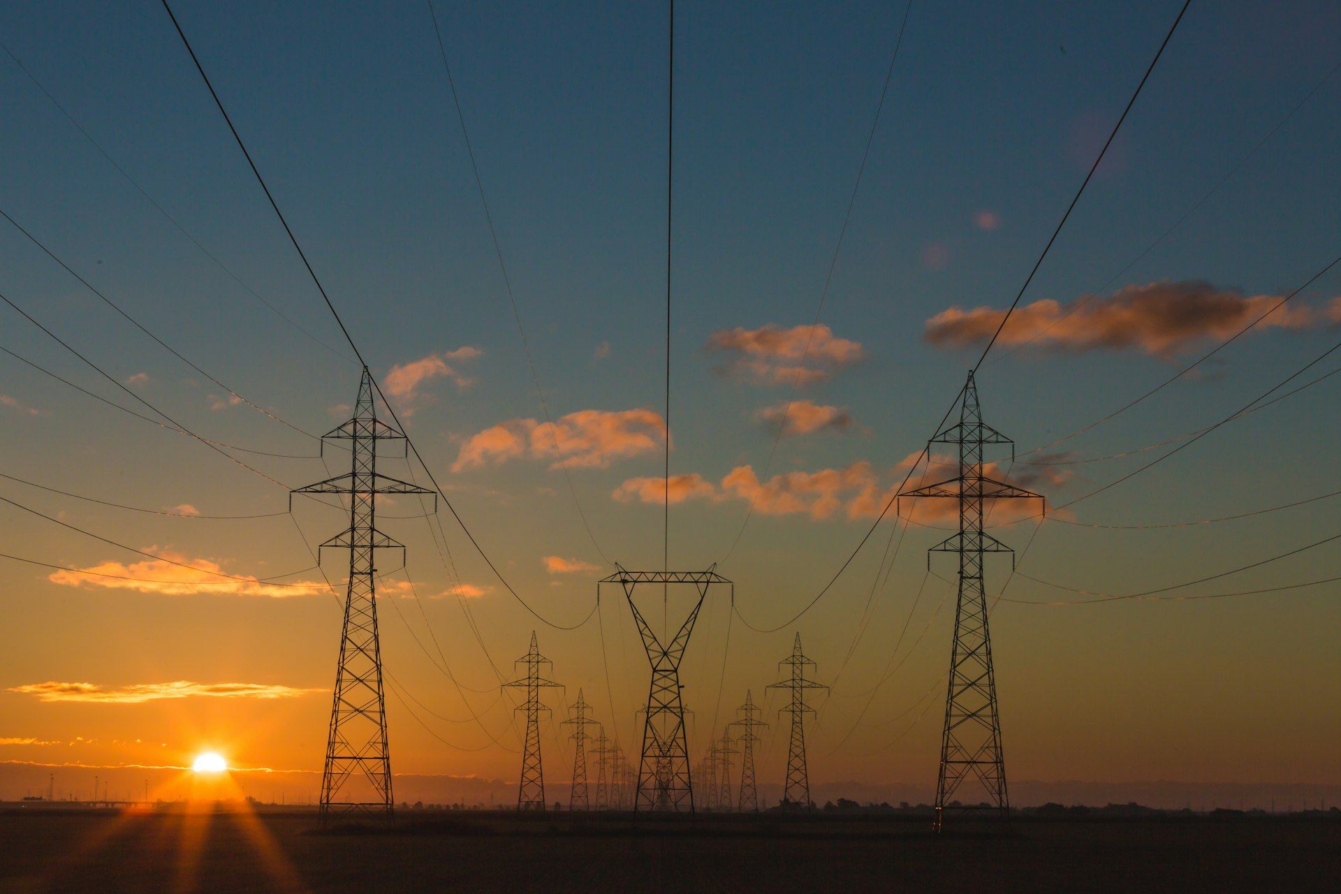 Energy & Utilities Crisis PR - Energy infrastructure at sunset