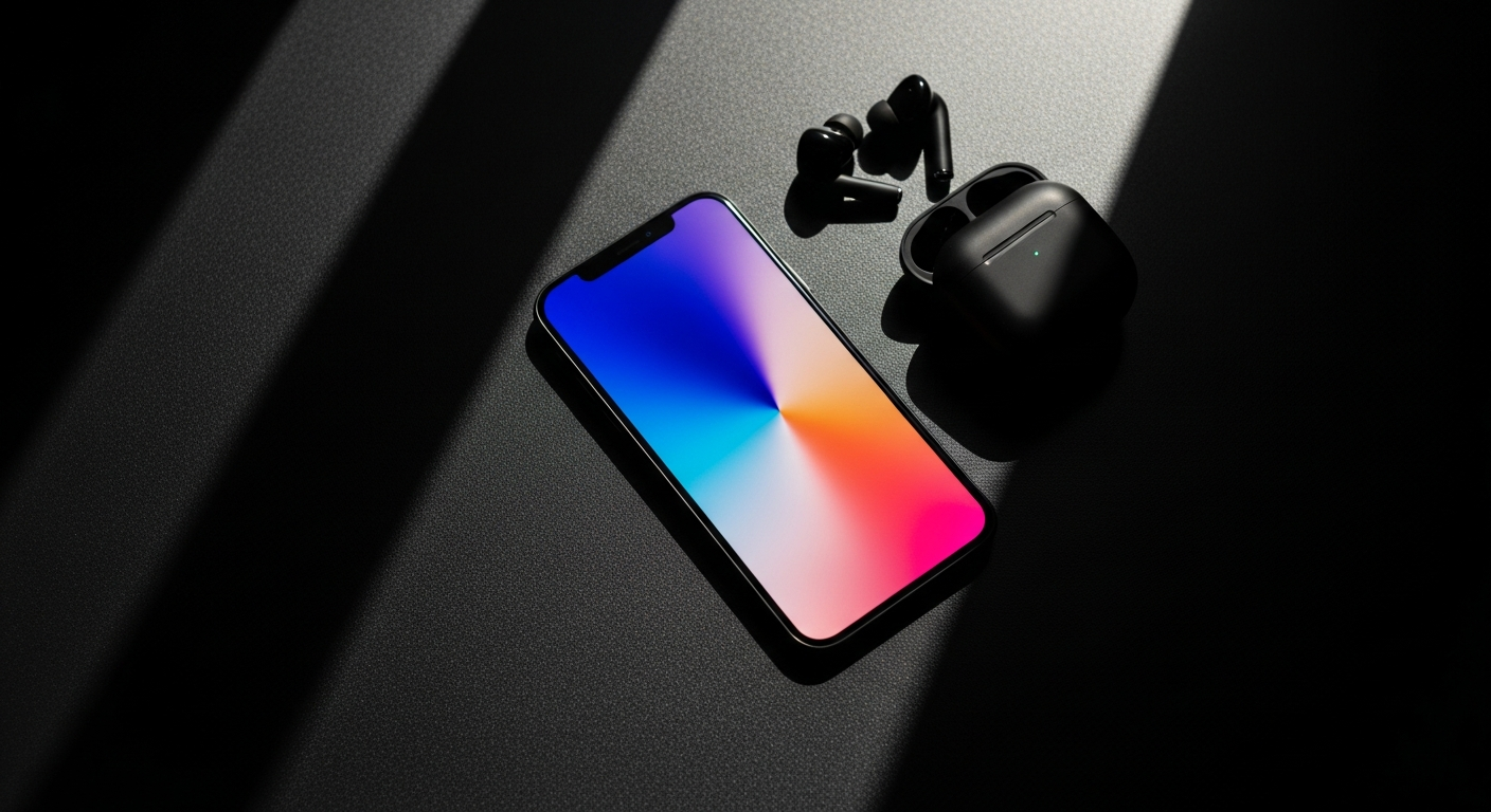 Premium smartphone on dark surface representing app marketing investment