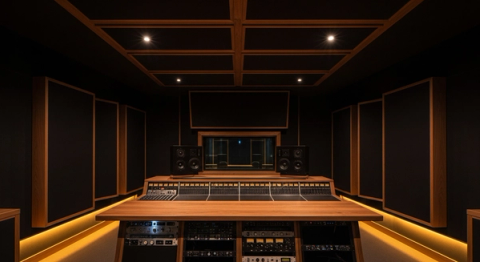 Premium recording studio interior