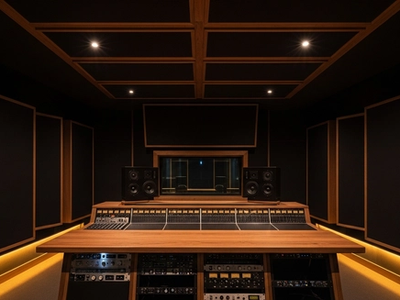 Premium recording studio interior