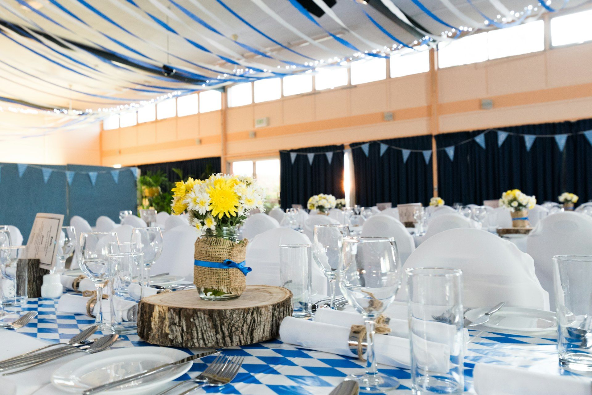 Professional event setup with elegant lighting