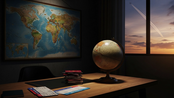 Travel and tourism digital marketing with destination imagery