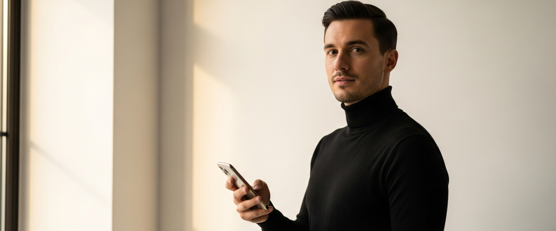 Creative professional with smartphone in natural light - social media marketing statistics