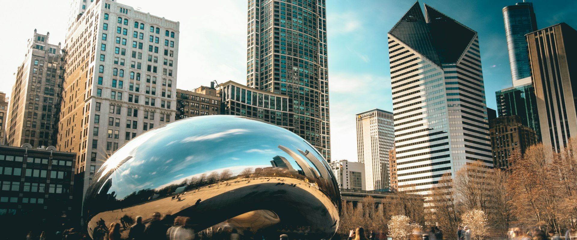 Chicago skyline and river at night - Event Management in Chicago