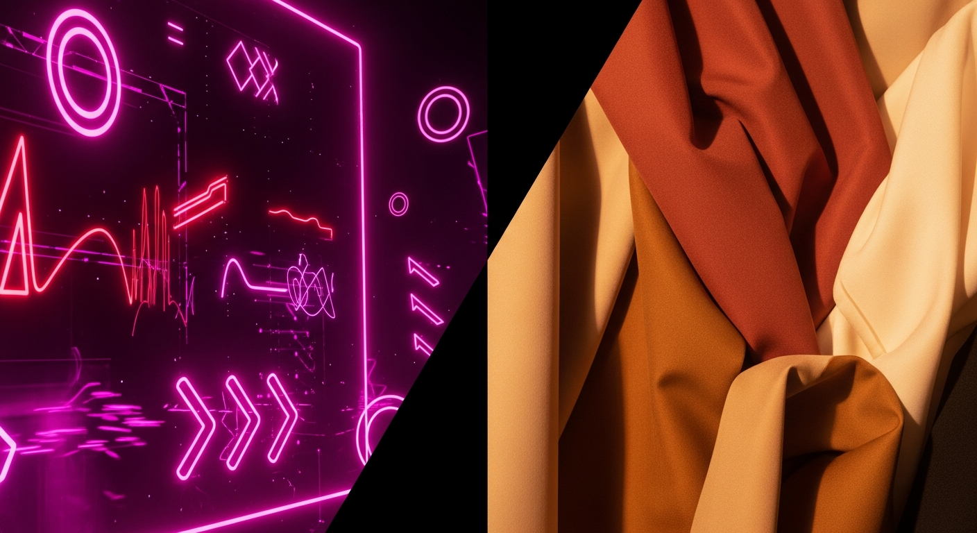 Split-frame composition representing TikTok marketing versus influencer marketing approaches