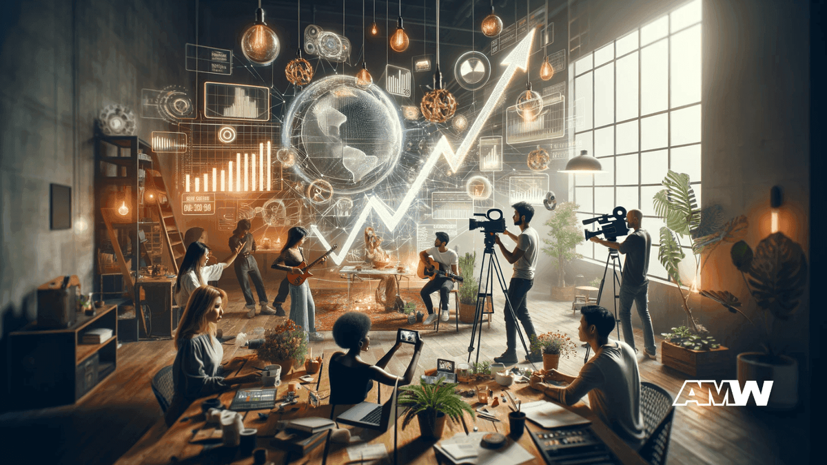 Promote playlist, website, studio, service.