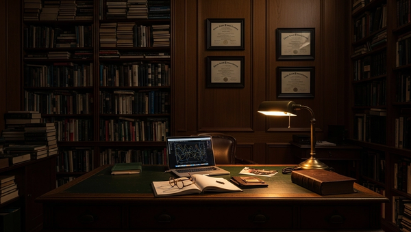 Academic personal branding with university professor setting