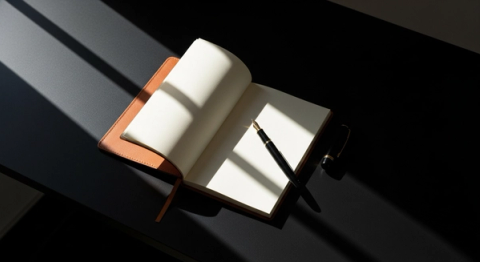 Editorial premium desk flat-lay