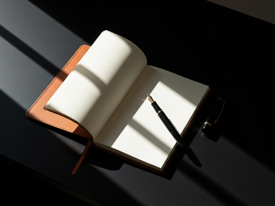 Editorial premium desk flat-lay