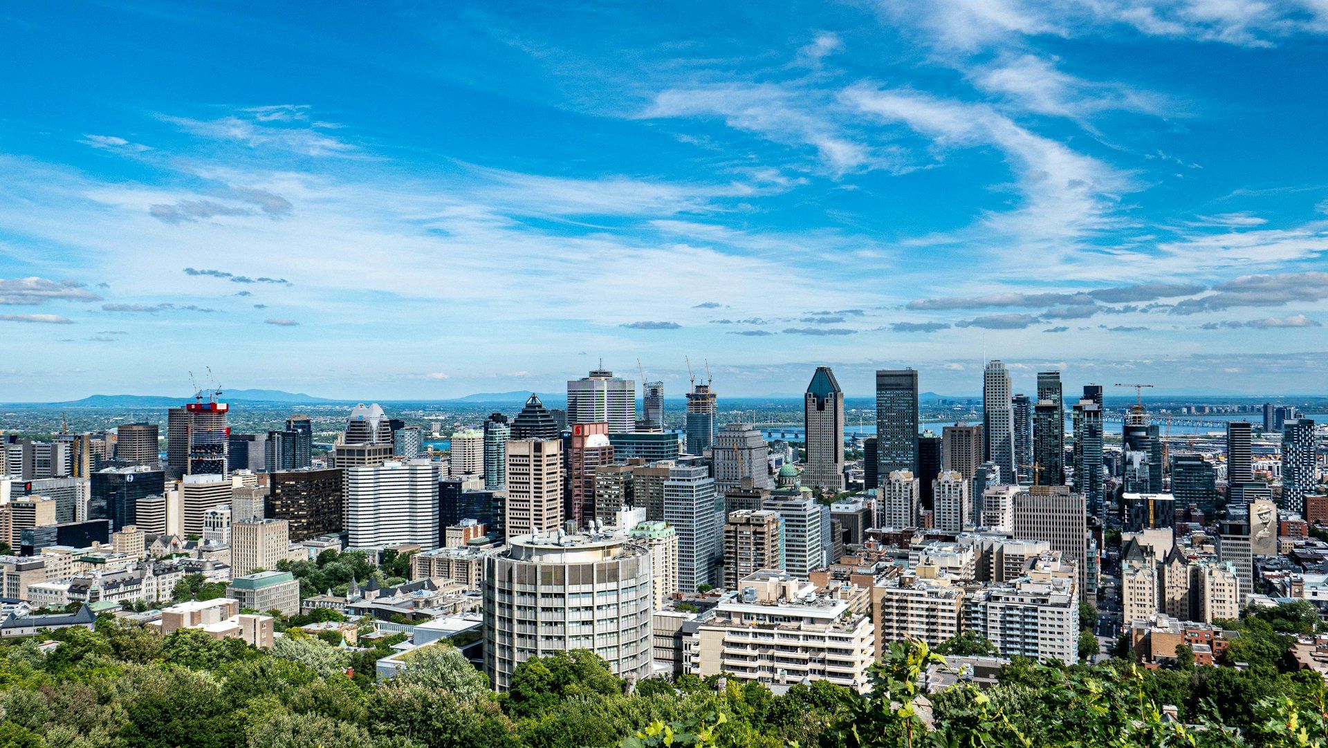 Montreal Canada skyline with tall buildings