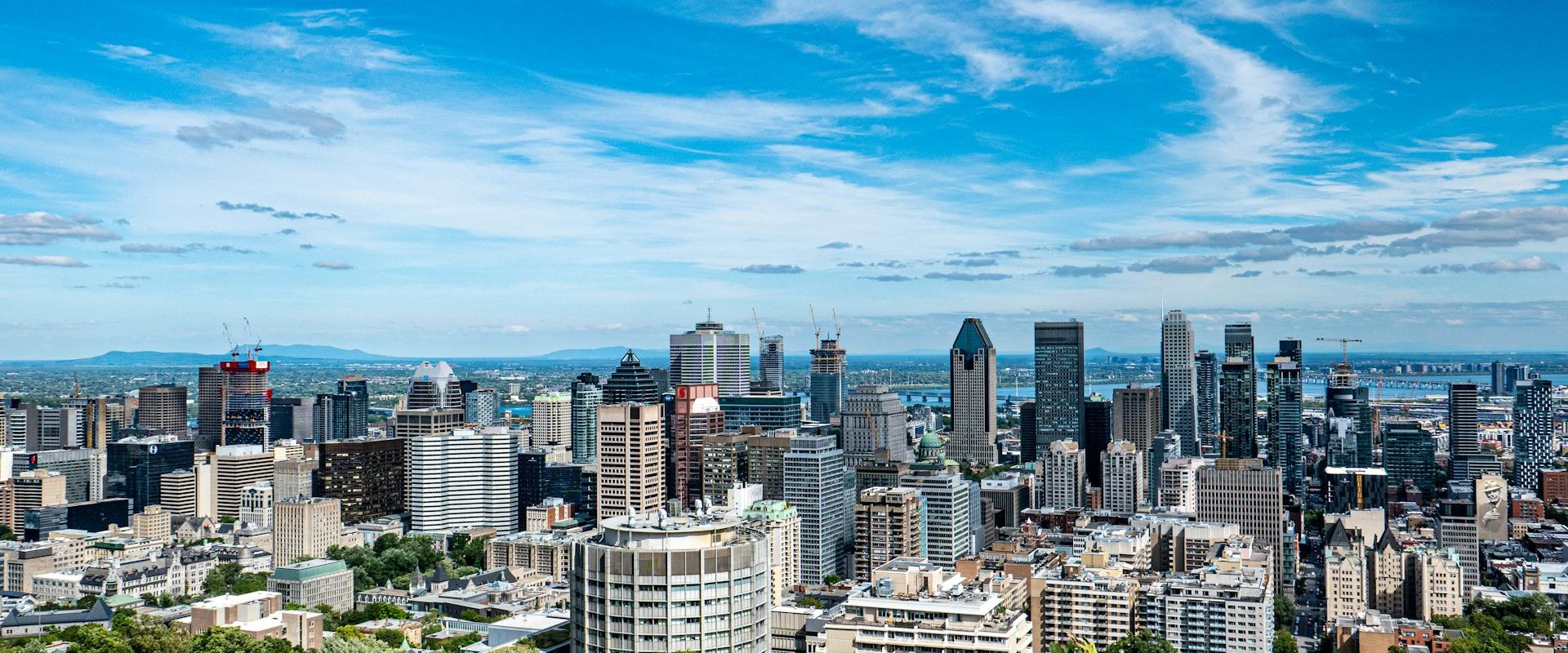 Montreal Canada skyline with tall buildings