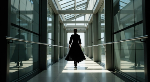 Editorial corridor with leading lines