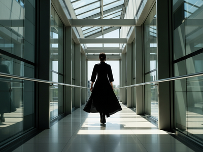 Editorial corridor with leading lines