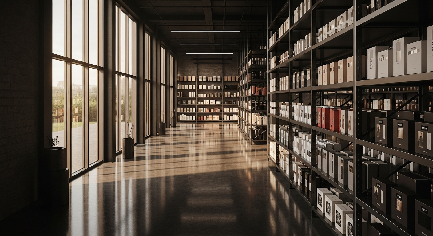 Modern e-commerce fulfillment space with premium product packaging — best PR agencies for e-commerce brands