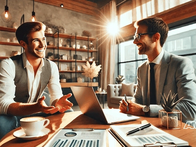 Marketing team discussing top strategies for marketing a service in 2025