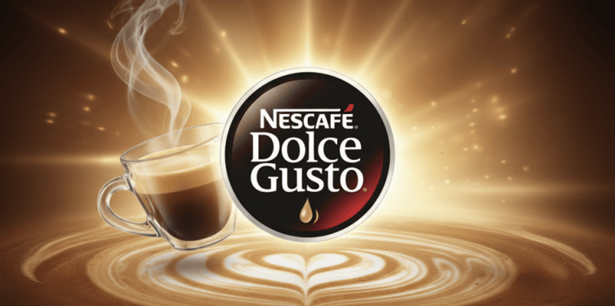 Nescafé Dolce Gusto logo with steaming coffee cup