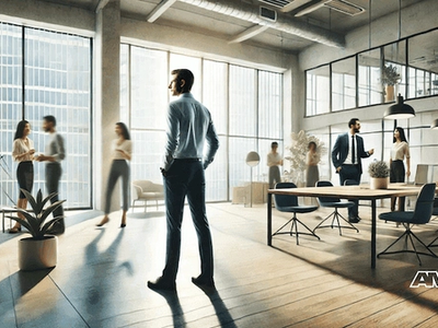 Marketing team discussing building a leadership brand