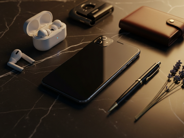 Social media management services - premium smartphone on dark marble surface