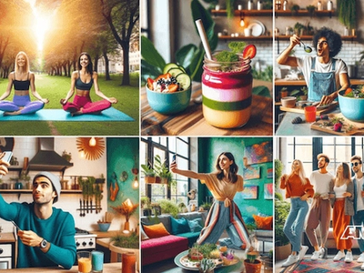 Social media marketing dashboard showing engage your audience on instagram and tiktok