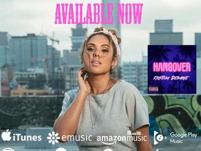 Professional concept illustration for kristinia debarge releases new single "hangover" on july 31