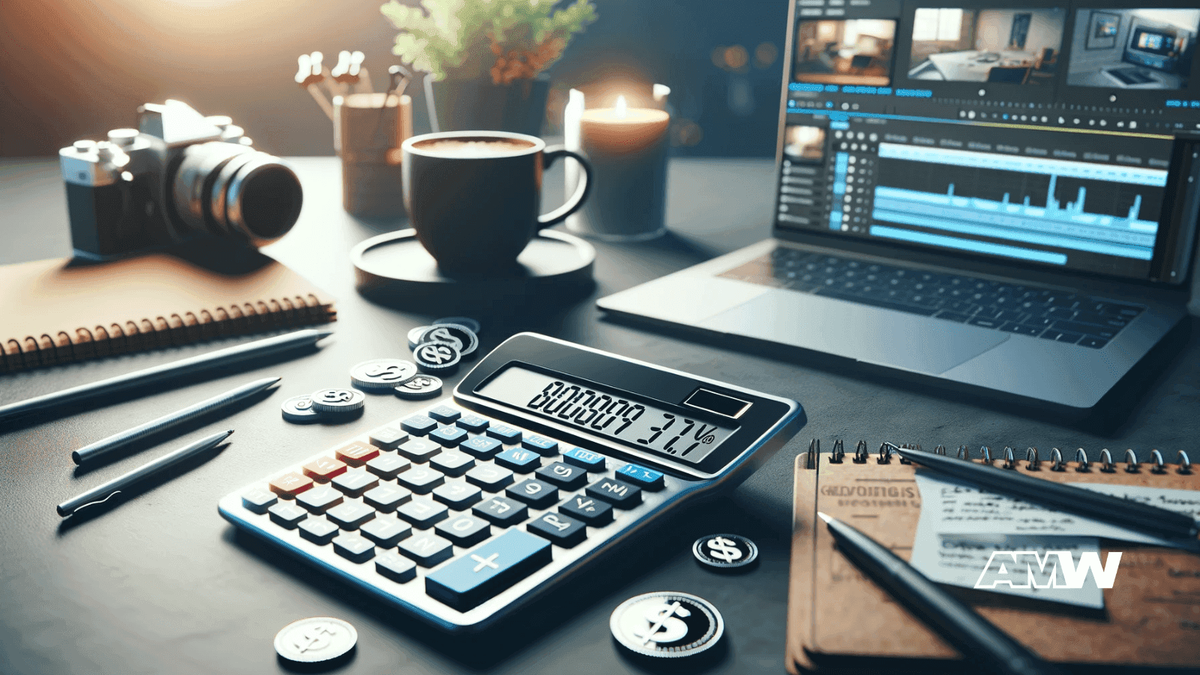 An image showing a calculator with the words how much does YouTube ads cost on the screen, representing the importance of budgeting in video ad creation best practices.