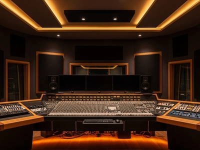 Premium recording studio interior