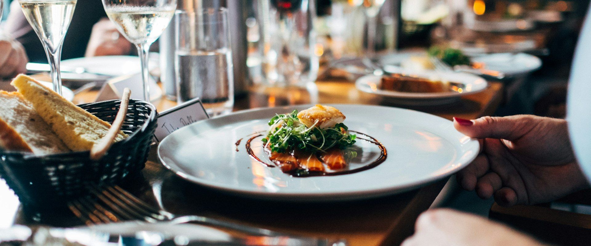 Elegant restaurant interior with fine dining setup - Food & Beverage PR