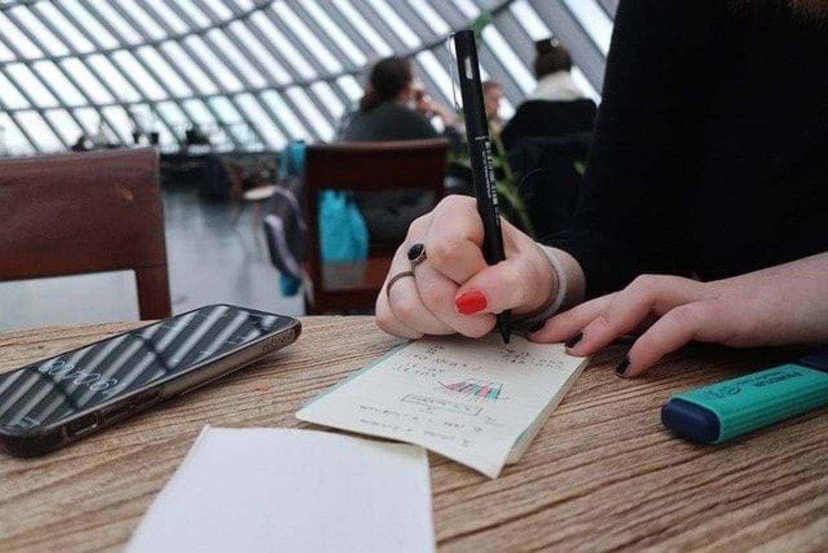 notes, pen, hand, thank you note