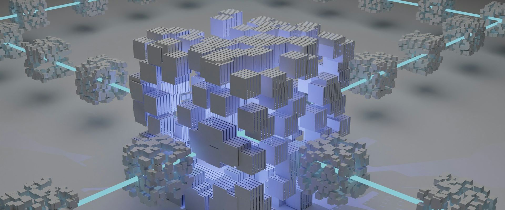 Blockchain network visualization with connected nodes - Crypto & Web3 PR