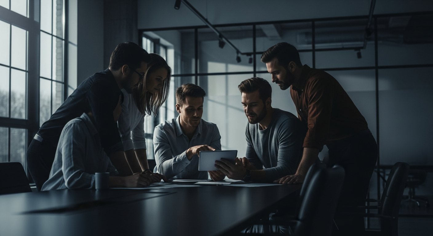 AMW social media team collaborating on content strategy