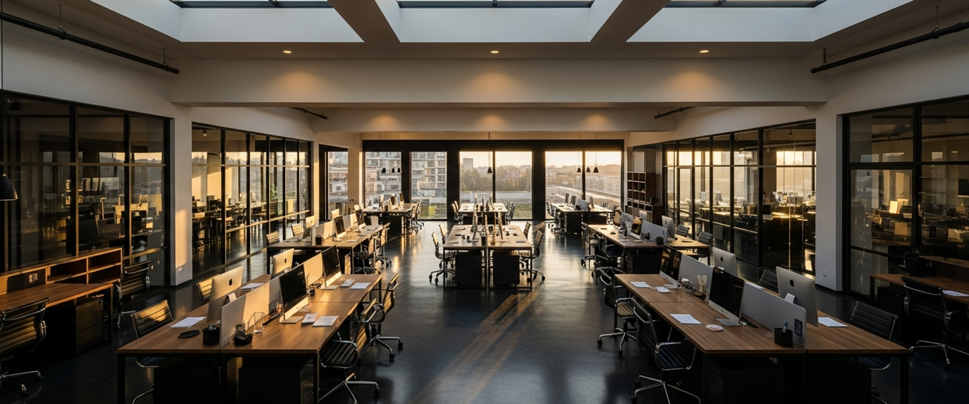 Modern creative agency workspace with natural light - digital marketing statistics