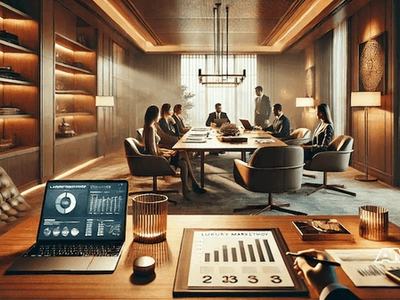 Marketing team discussing luxury marketing?