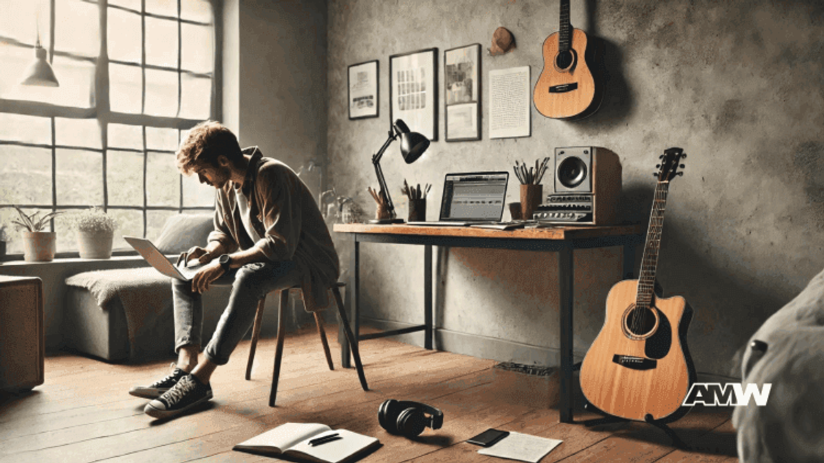 Man working in a cozy home office