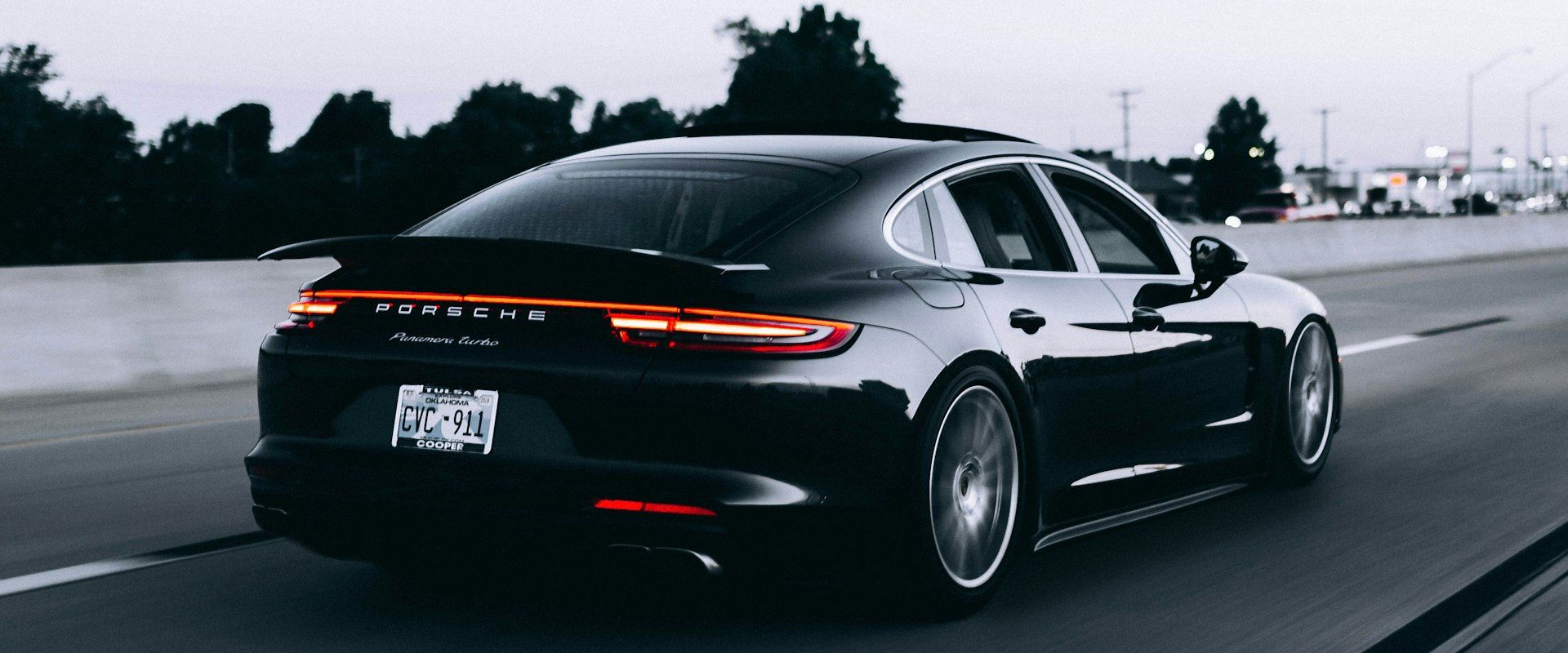 Modern electric vehicle on scenic road - Automotive PR