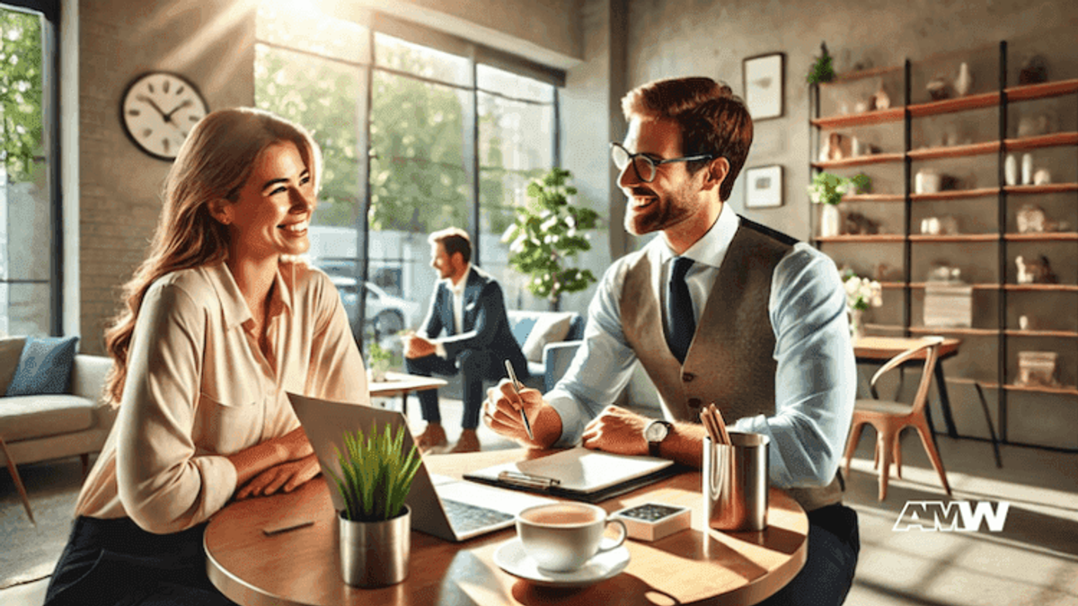 Professionals meeting in modern office