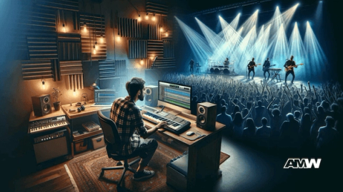 Music industry professional working on from studio to stage: maximizing your music's reach