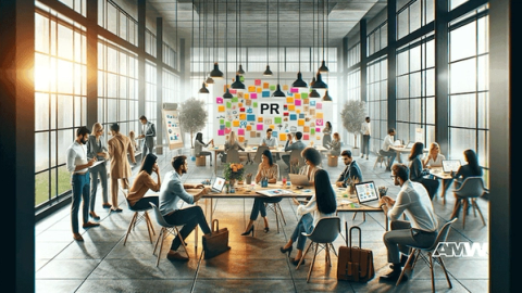 PR team strategizing crafting successful pr campaigns for social impact