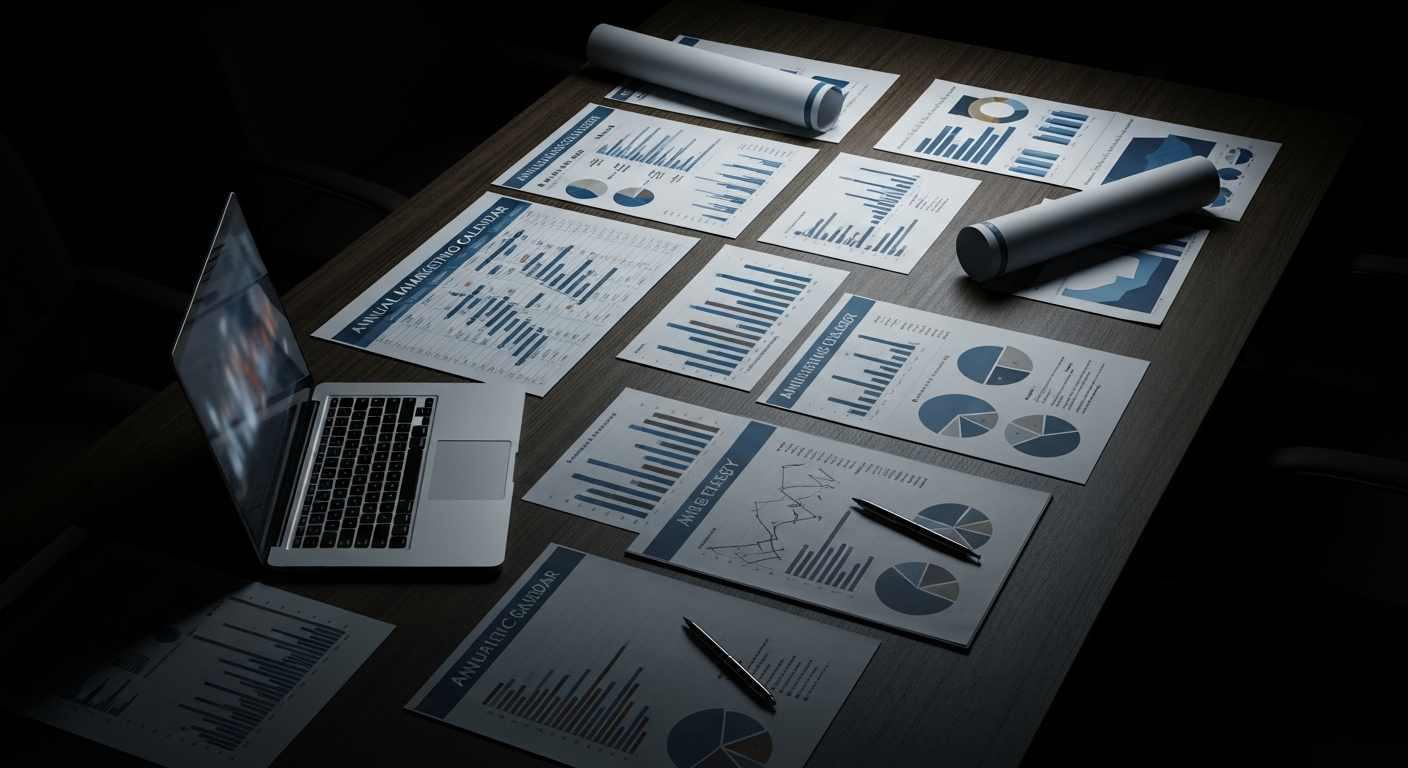 Annual marketing calendar and campaign planning documents