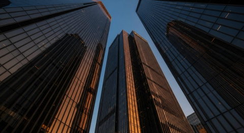 Modern architectural skyline