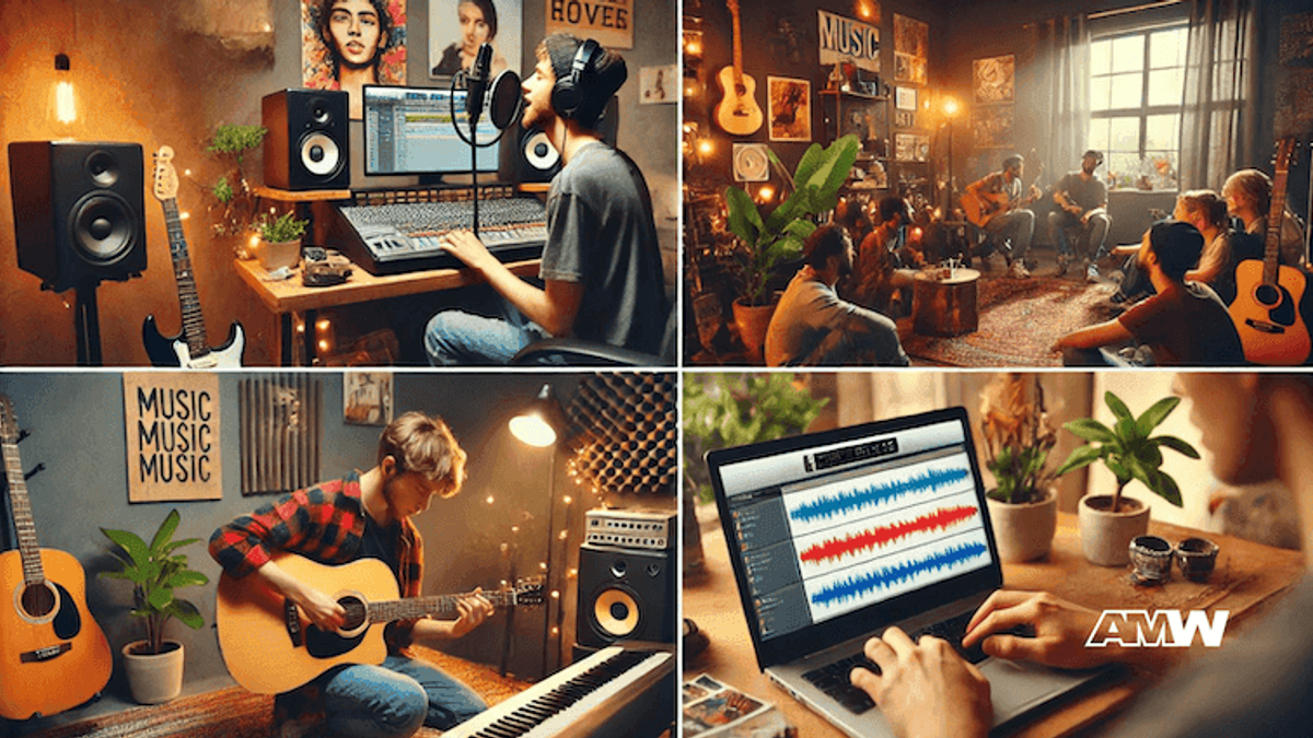 Music industry professional working on get your music out there: a guide to effective promotion techniques